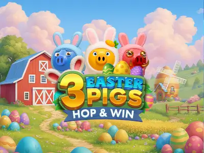 3 Easter Pigs Hop & Win